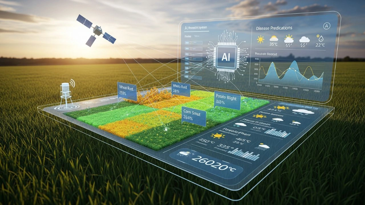 AI predict crop diseases and weather